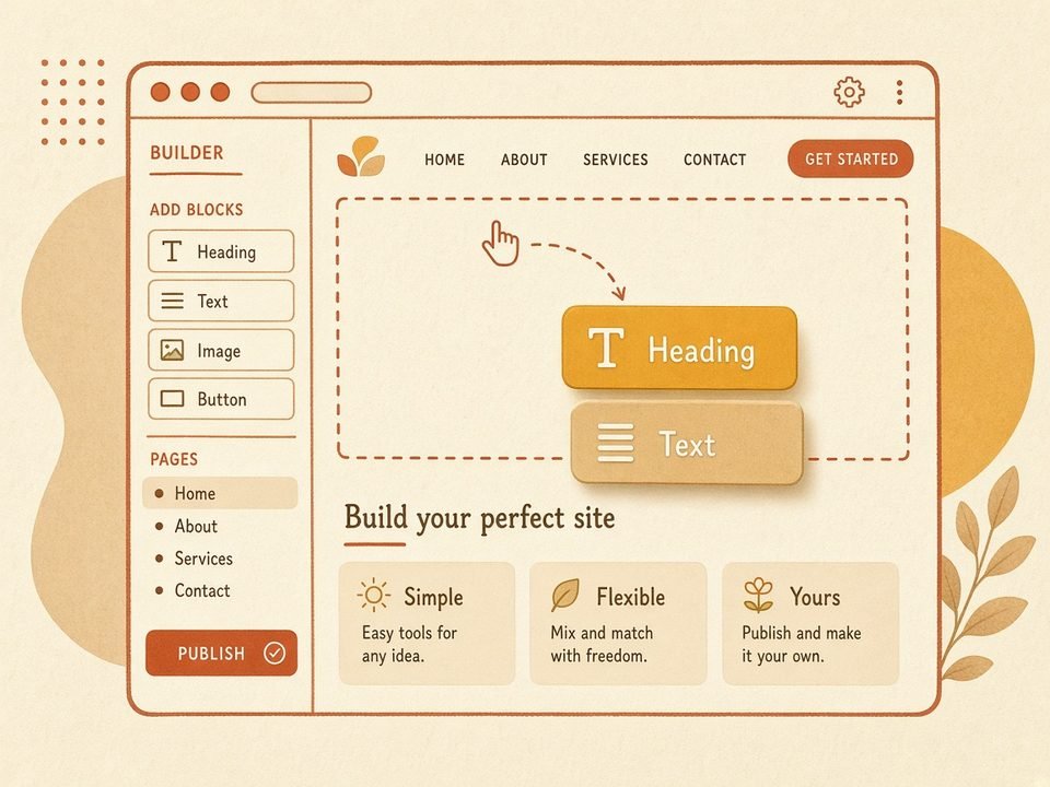 Site builders that are easier to start